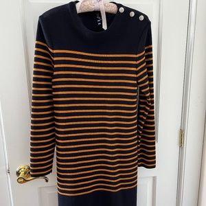 Saint James Wool Striped Dress Size 42